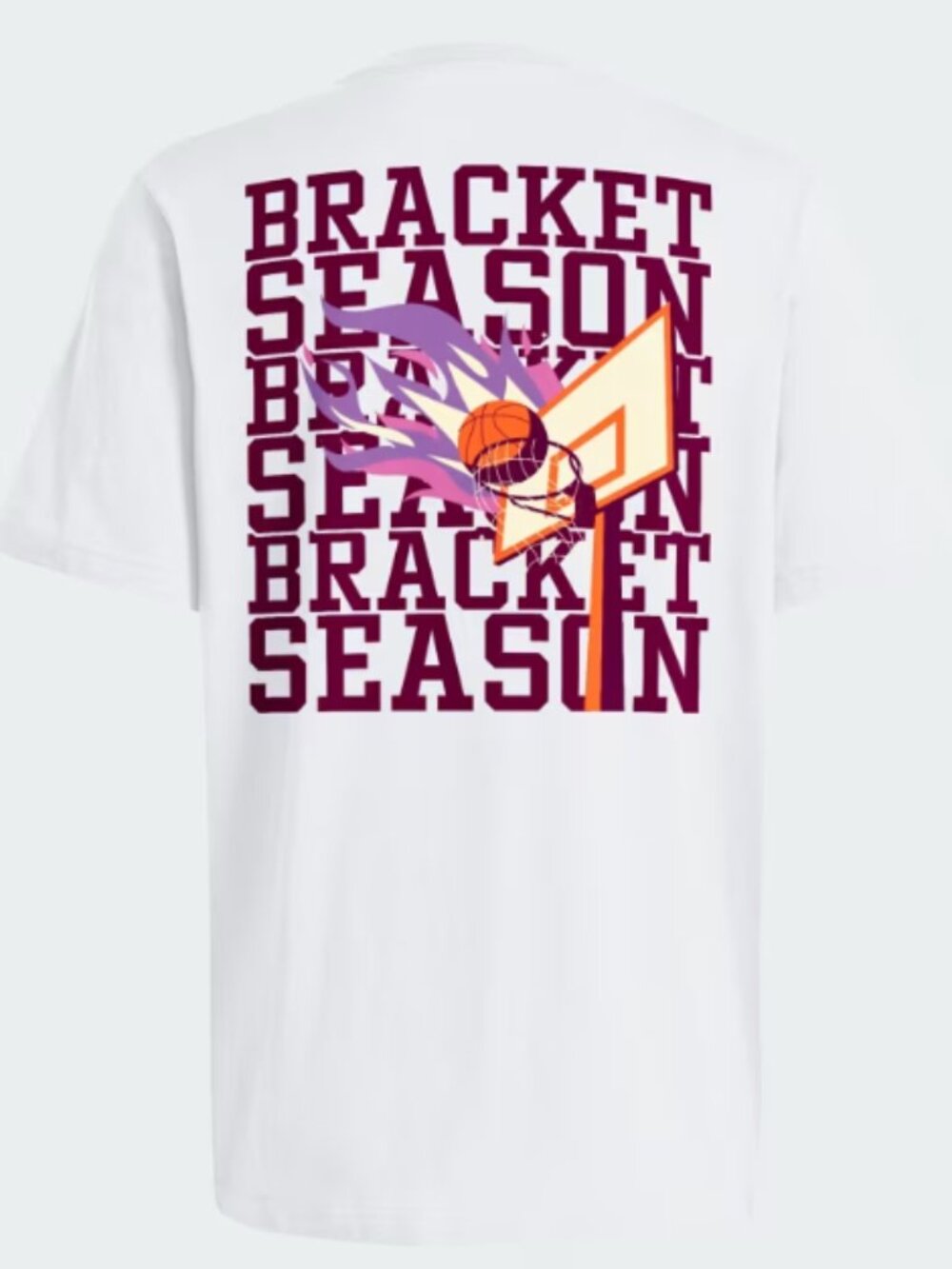 Adidas White Basketball Graphic Tee